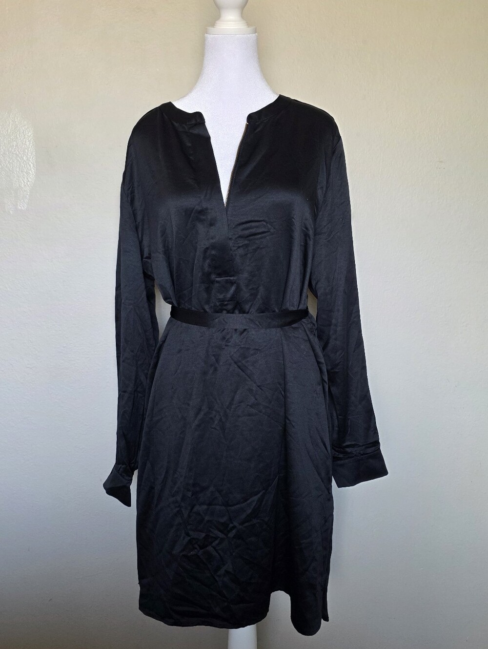 NWT Banana Republic Heritage Collection Black Long Sleeve Dress Size 16